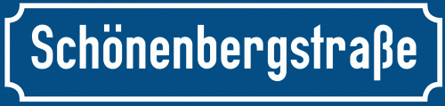Straßenschild Schönenbergstraße