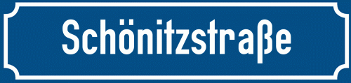 Straßenschild Schönitzstraße