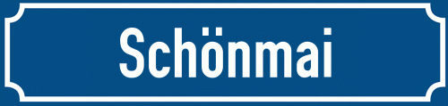 Straßenschild Schönmai