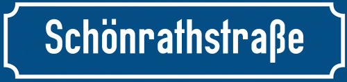 Straßenschild Schönrathstraße