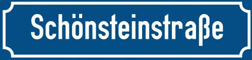 Straßenschild Schönsteinstraße