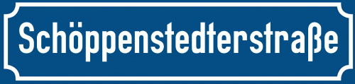 Straßenschild Schöppenstedterstraße