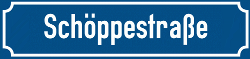 Straßenschild Schöppestraße