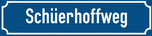 Straßenschild Schüerhoffweg