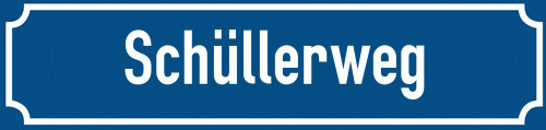 Straßenschild Schüllerweg