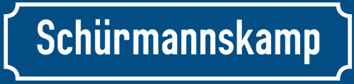 Straßenschild Schürmannskamp