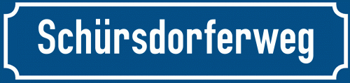Straßenschild Schürsdorferweg