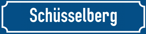 Straßenschild Schüsselberg