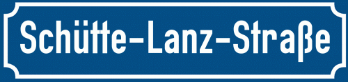 Straßenschild Schütte-Lanz-Straße