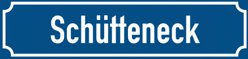 Straßenschild Schütteneck