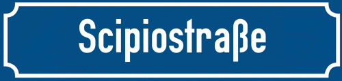 Straßenschild Scipiostraße