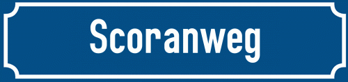 Straßenschild Scoranweg