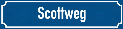 Straßenschild Scottweg