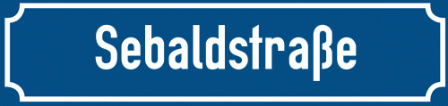 Straßenschild Sebaldstraße