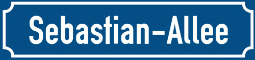 Straßenschild Sebastian-Allee
