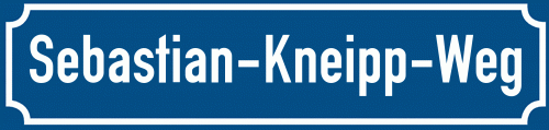 Straßenschild Sebastian-Kneipp-Weg