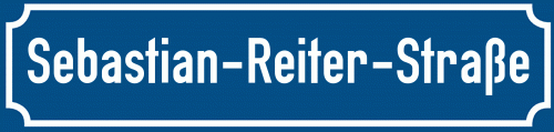 Straßenschild Sebastian-Reiter-Straße