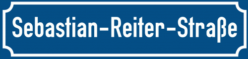 Straßenschild Sebastian-Reiter-Straße zum kostenlosen Download