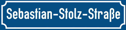 Straßenschild Sebastian-Stolz-Straße