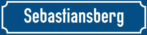 Straßenschild Sebastiansberg