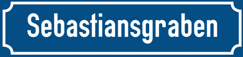 Straßenschild Sebastiansgraben