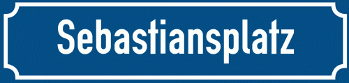 Straßenschild Sebastiansplatz zum kostenlosen Download