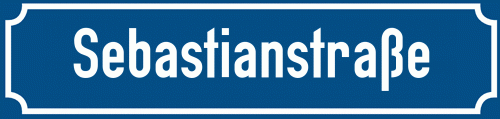 Straßenschild Sebastianstraße zum kostenlosen Download