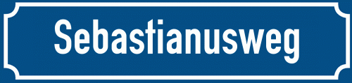 Straßenschild Sebastianusweg