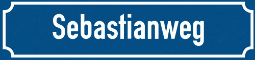 Straßenschild Sebastianweg zum kostenlosen Download