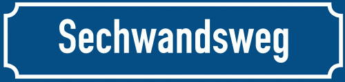 Straßenschild Sechwandsweg