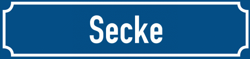 Straßenschild Secke
