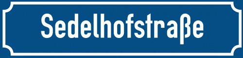 Straßenschild Sedelhofstraße zum kostenlosen Download