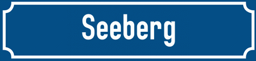 Straßenschild Seeberg