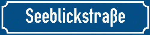 Straßenschild Seeblickstraße zum kostenlosen Download