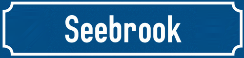 Straßenschild Seebrook