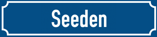 Straßenschild Seeden