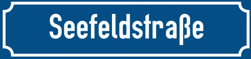 Straßenschild Seefeldstraße