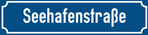 Straßenschild Seehafenstraße