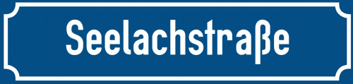 Straßenschild Seelachstraße