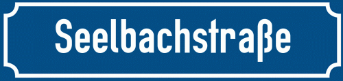 Straßenschild Seelbachstraße