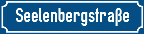 Straßenschild Seelenbergstraße