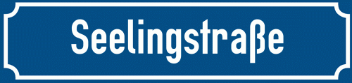 Straßenschild Seelingstraße