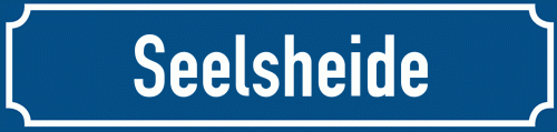 Straßenschild Seelsheide