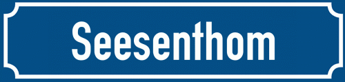 Straßenschild Seesenthom