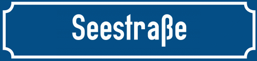 Straßenschild Seestraße zum kostenlosen Download