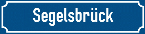 Straßenschild Segelsbrück