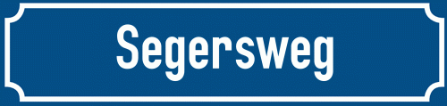 Straßenschild Segersweg
