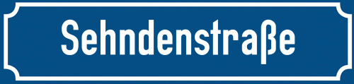 Straßenschild Sehndenstraße