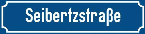 Straßenschild Seibertzstraße