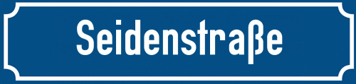 Straßenschild Seidenstraße zum kostenlosen Download